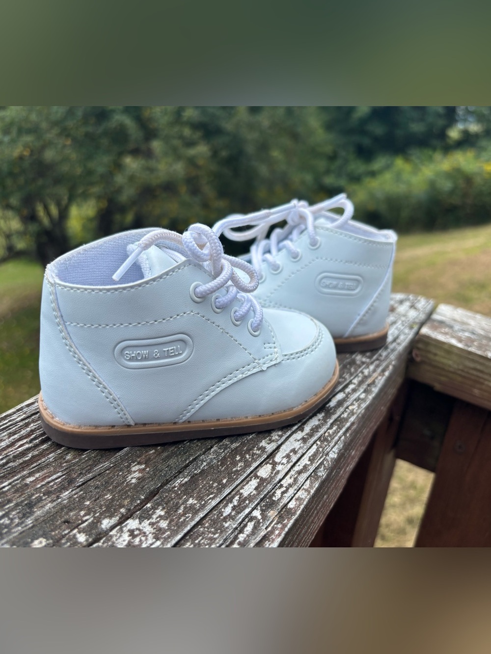 Baby Lace-Up Walker Shoes in White by